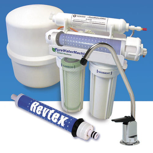 GreenMachine PT4GR 50 GPD 4-Stage Reverse Osmosis Water Purifier with Green Filters with Faucet